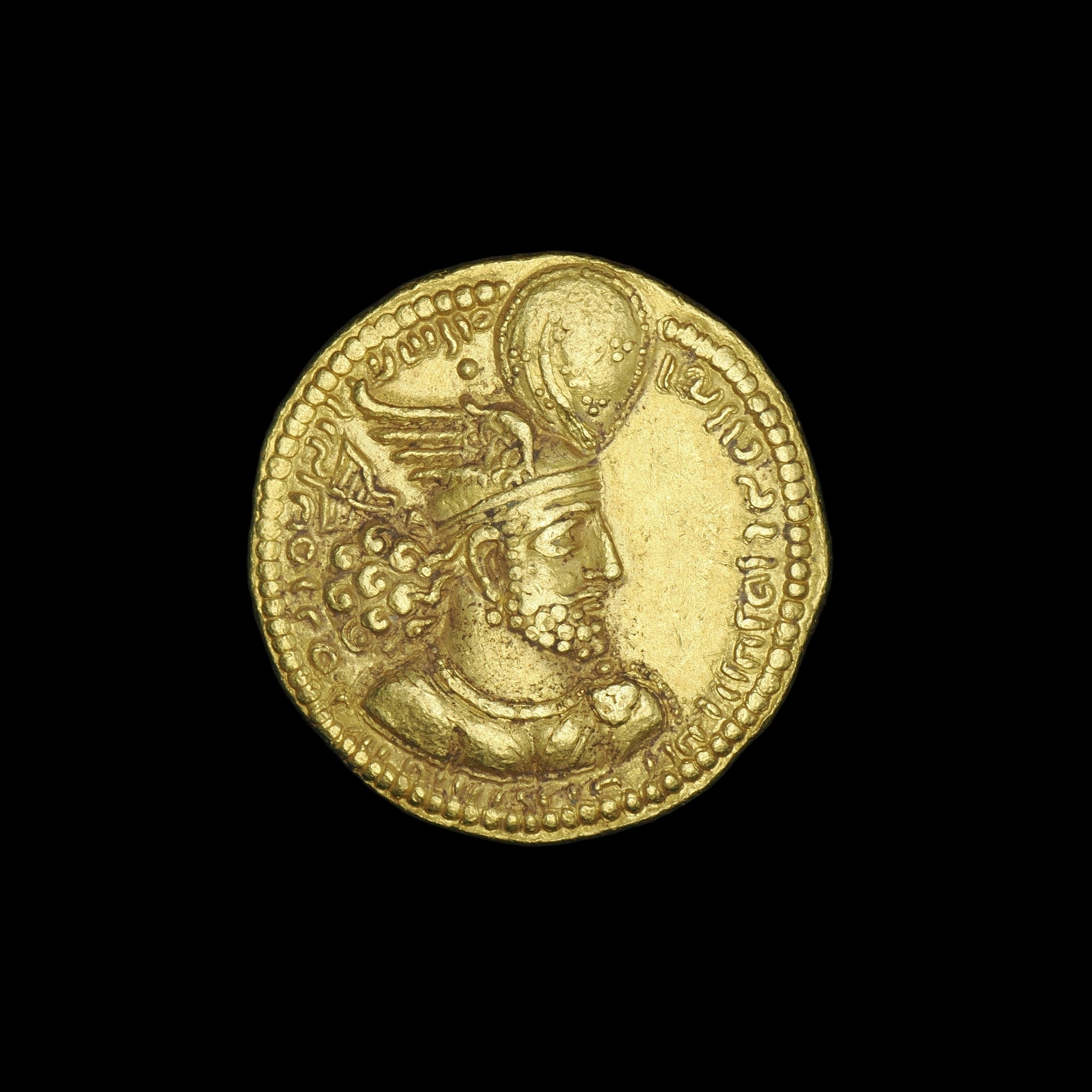 Sasanian Kingdom | Varhran (Bahram) II | Gold Dinar | AD 276 to 293 | SASA–BAHR2–AV–DIN–001