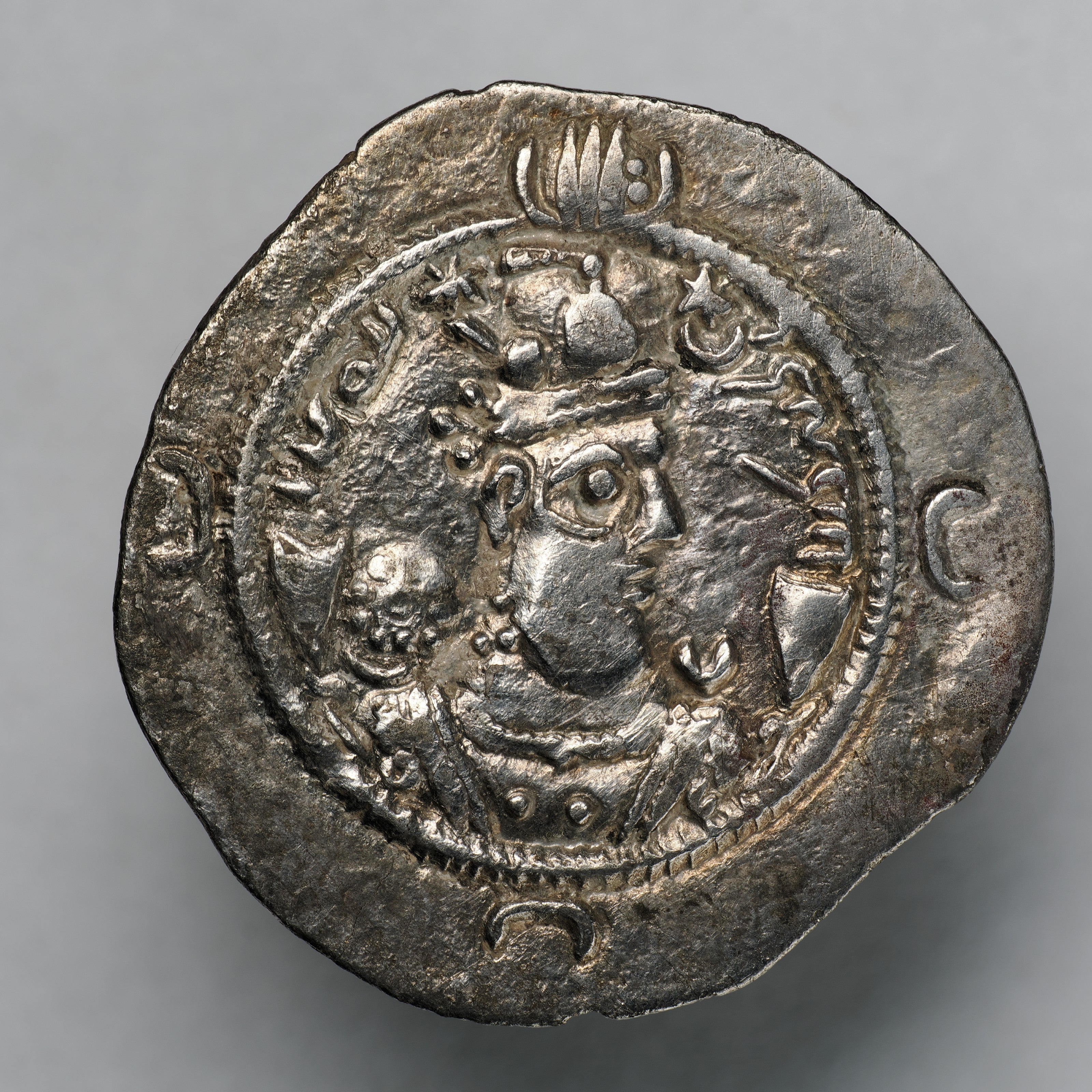 Sasanian Kingdom | Vahrām (Bahram) VI | Silver Drachm | AD 590 to 591 | SASA-BAHR6-AR-DR-001