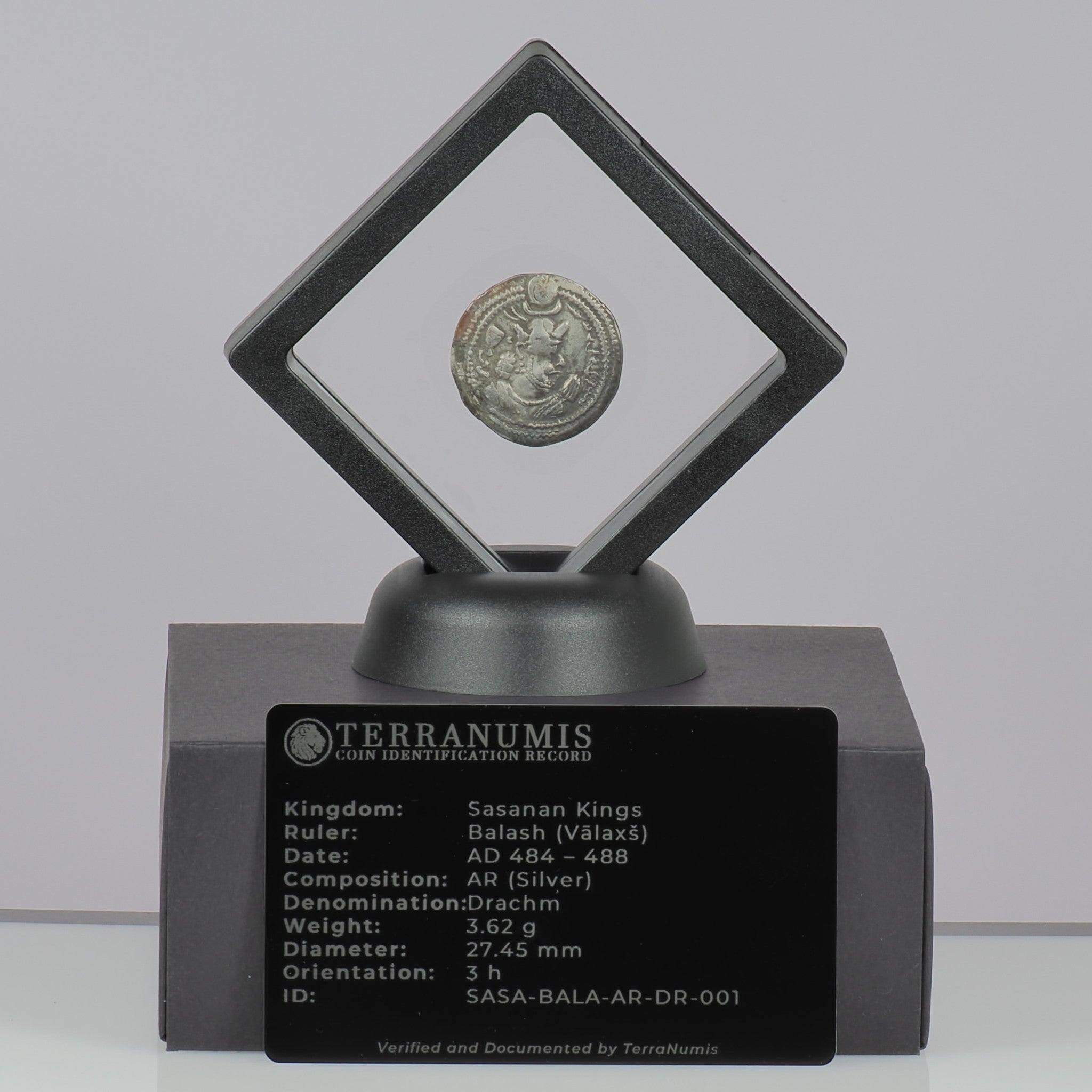 Sasanian Kingdom | Balash (Vālaxš) | Silver Drachm | AD 484 to 488 | SASA-BALA-AR-DR-001